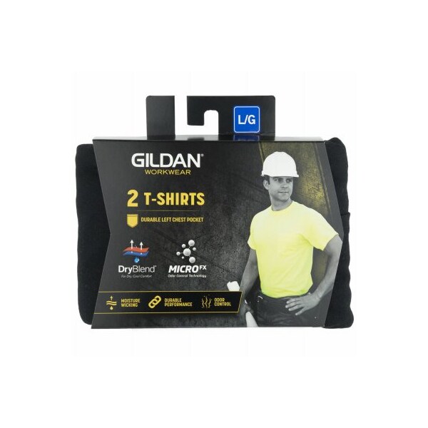 Gildan Branded Apparel Srl 2PK LG BLK SS TShirt 1297042 - main